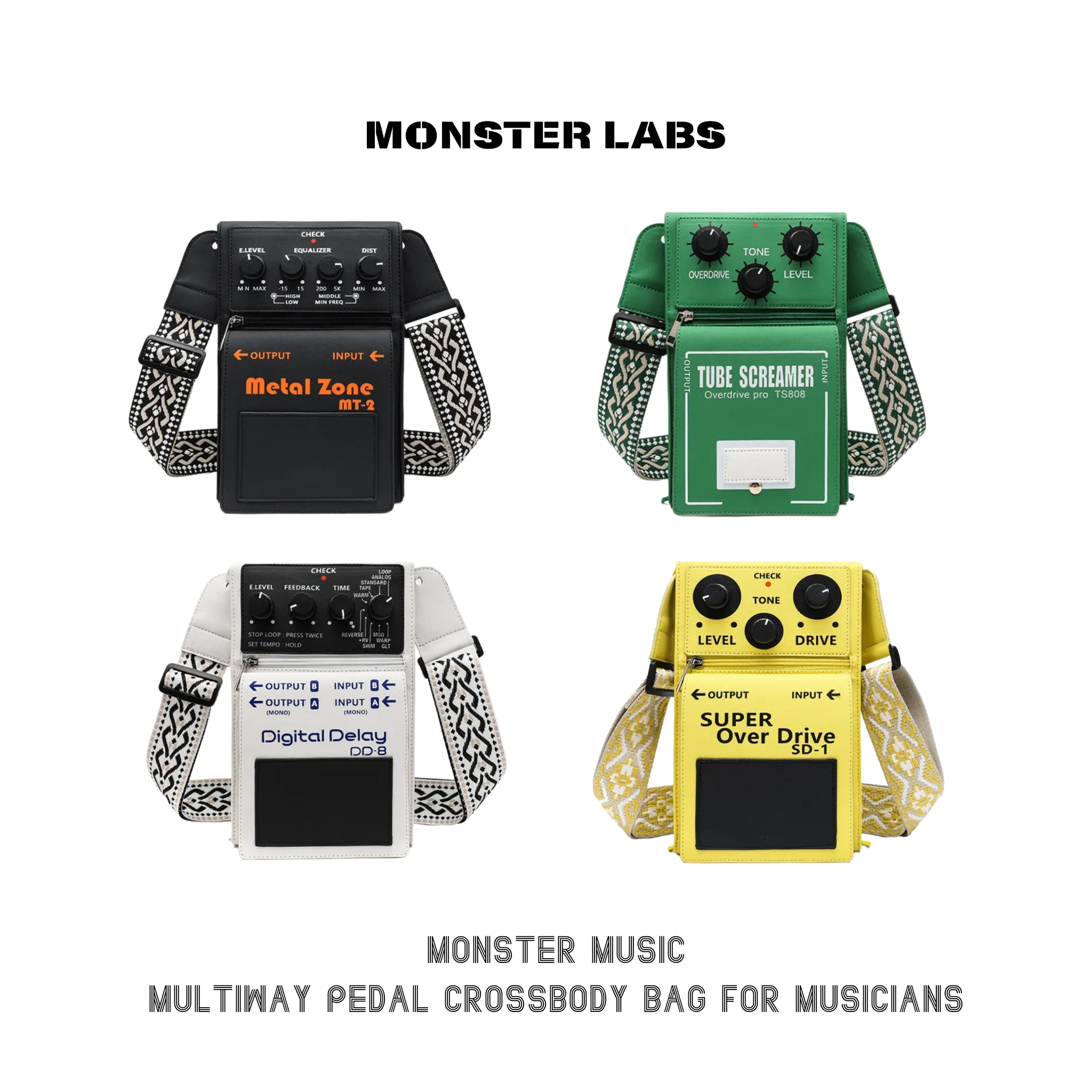 Guitar Pedal Crossbody Bag