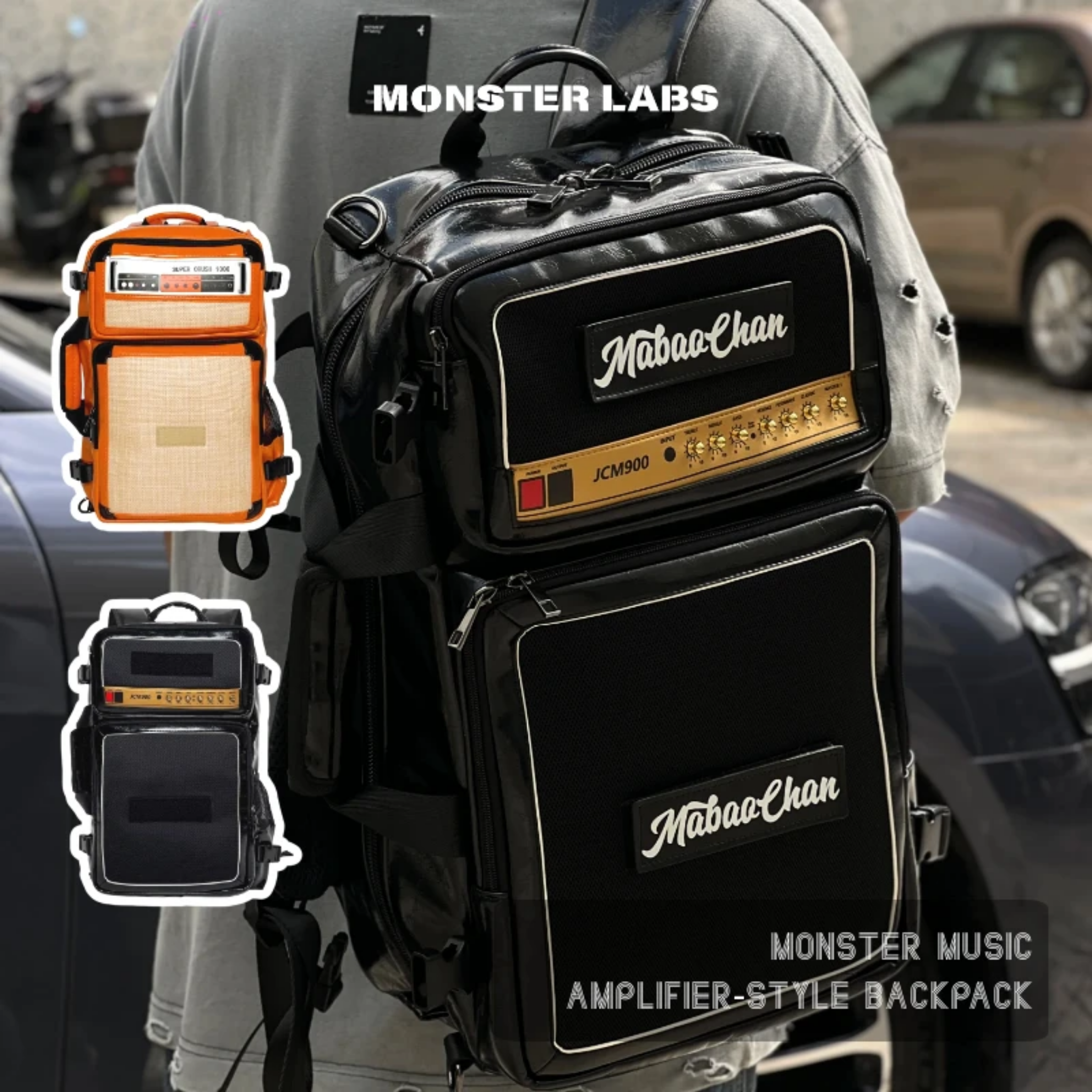 Monster Music Classic Amplifier Shaped Backpack for Musicians