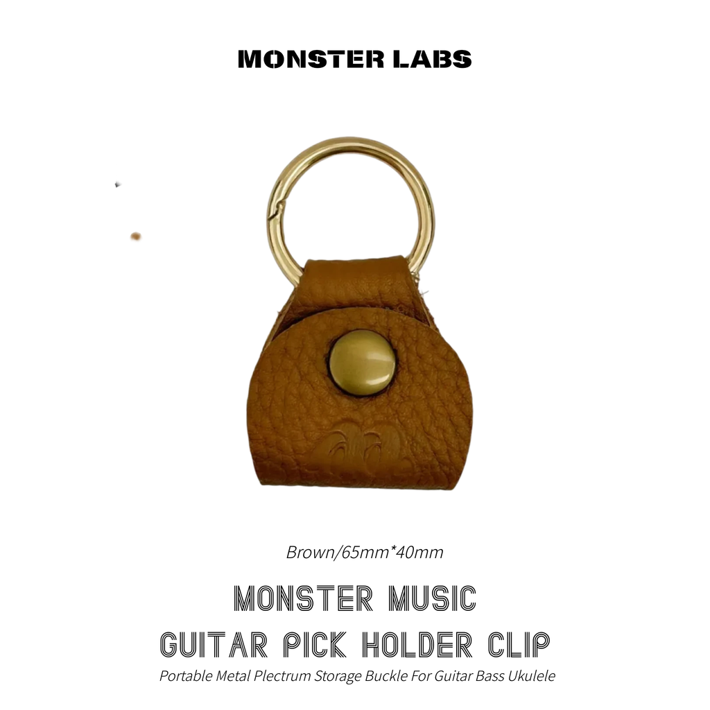 Monster Music Guitar Pick Holder Clip, Portable Metal Plectrum Storage Buckle For Guitar Bass Ukulele
