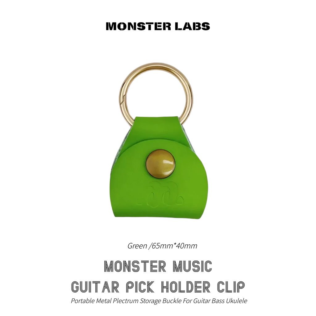 Monster Music Guitar Pick Holder Clip, Portable Metal Plectrum Storage Buckle For Guitar Bass Ukulele